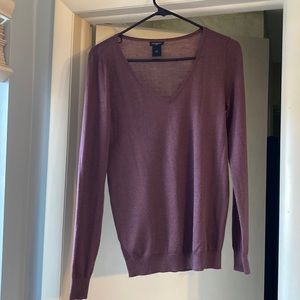 Ann Taylor Purple V Neck Sweater